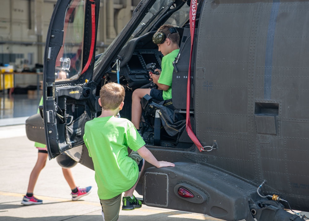 104th Fighter Wing hosts Parlin Field FAA ACE Camp Students and Massachusetts Guard Children for base tour