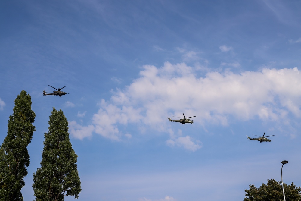 V Corps proudly participates in the Polish Armed Forces Day Parade, showcasing their dedication to NATO.