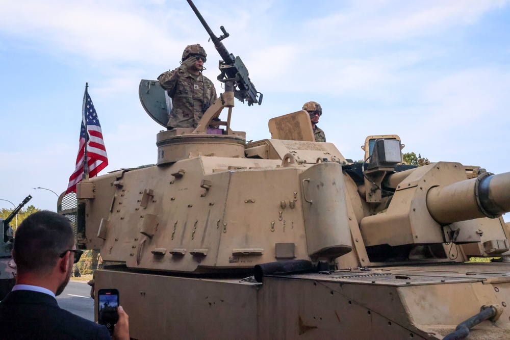V Corps proudly participates in the Polish Armed Forces Day Parade, showcasing their dedication to NATO.
