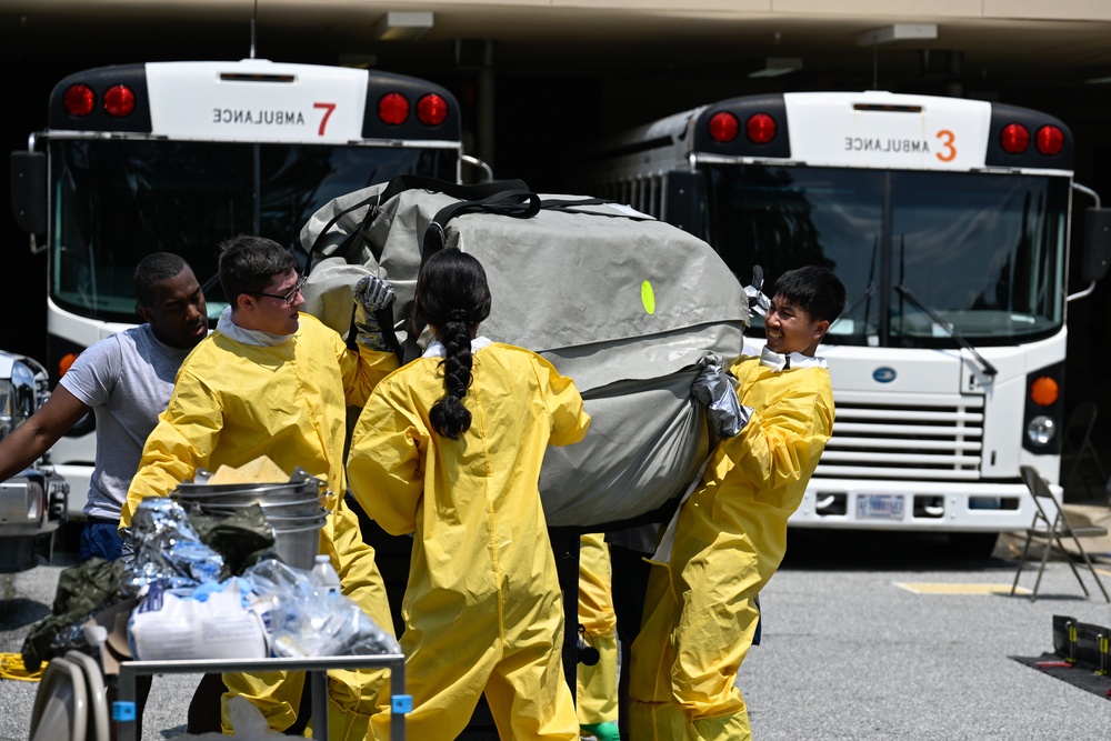 Ensuring readiness: 316 MDG conducts decontamination training