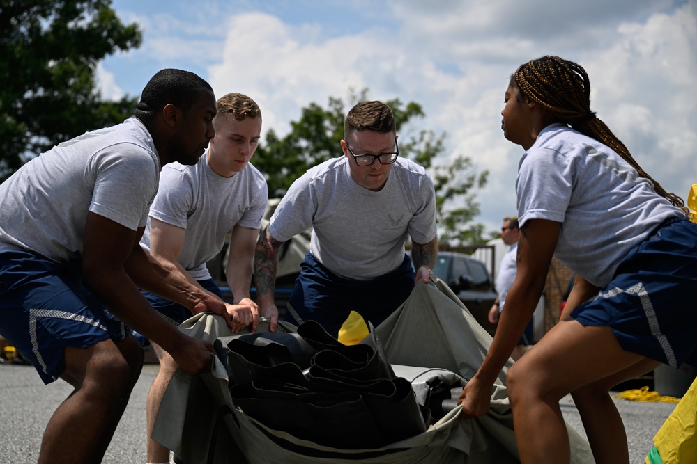Ensuring readiness: 316 MDG conducts decontamination training