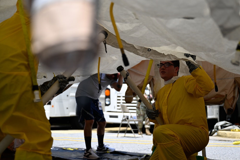 Ensuring readiness: 316 MDG conducts decontamination training