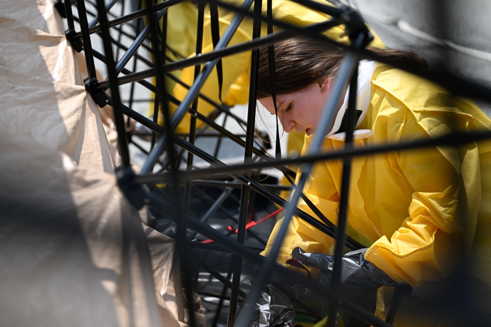 Ensuring readiness: 316 MDG conducts decontamination training