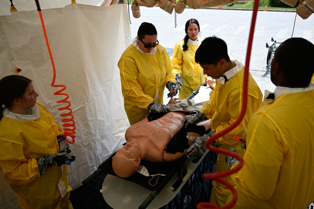 Ensuring readiness: 316 MDG conducts decontamination training