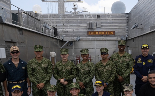 Continuing Promise 2024 hosts Women, Peace, and Security (WPS) military-to-military roundtable with Colombian military members aboard USNS Burlington