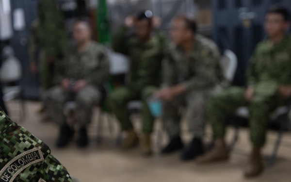 Continuing Promise 2024 hosts Women, Peace, and Security (WPS) military-to-military roundtable with Colombian military members aboard USNS Burlington
