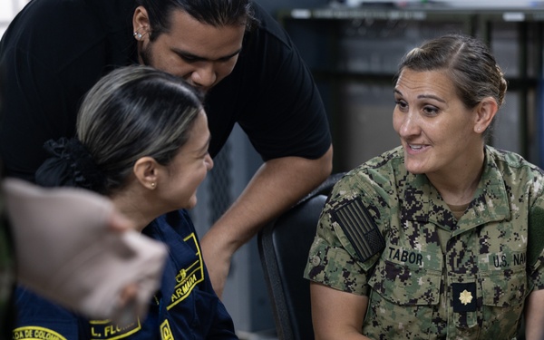 Continuing Promise 2024 hosts Women, Peace, and Security (WPS) military-to-military roundtable with Colombian military members aboard USNS Burlington