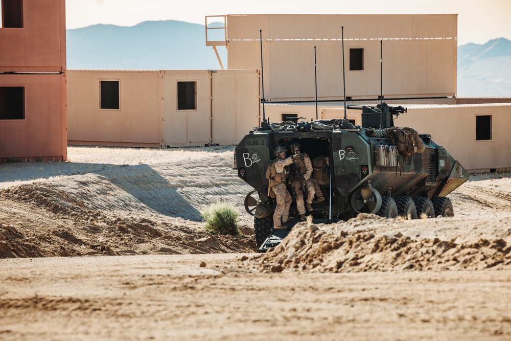 Marines with 3/5 conduct urban raid attacks at Range 220 during AFX