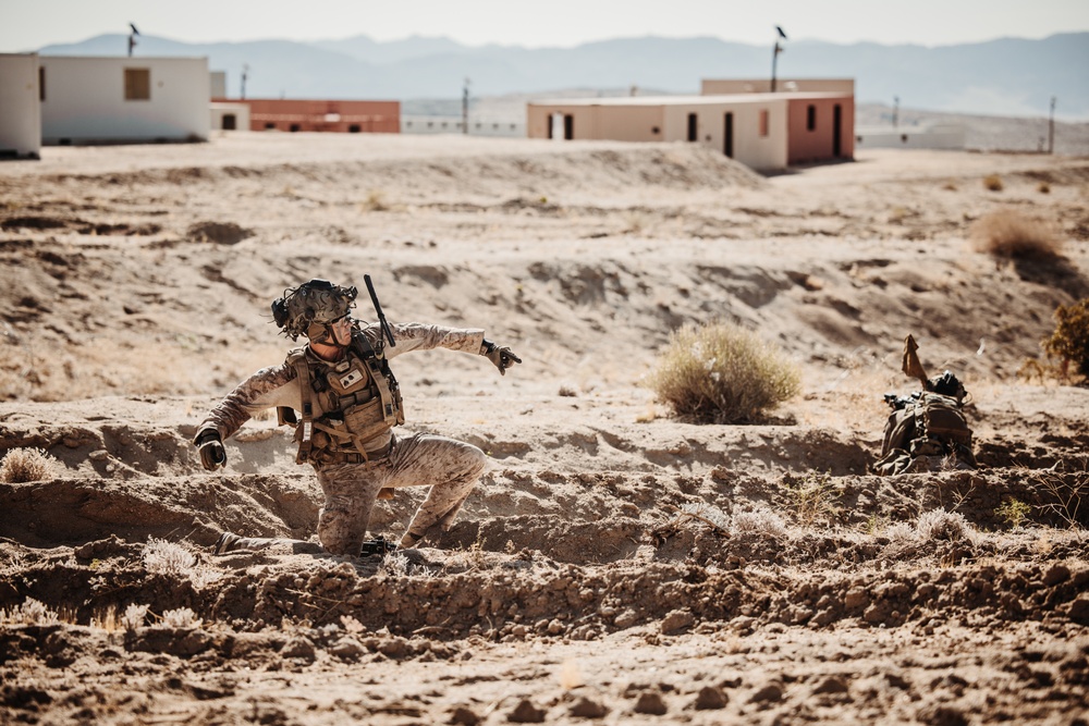 Marines with 3/5 conduct urban raid attacks at Range 220 during AFX