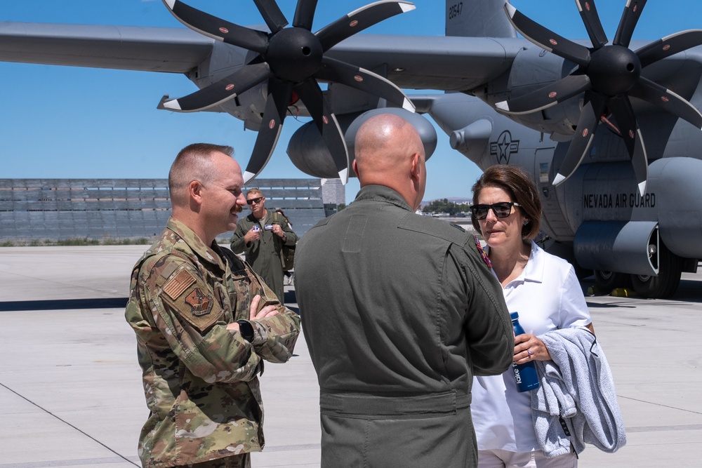 U.S. Senator Catherine Cortez Masto visits the Nevada Air National Guard Base