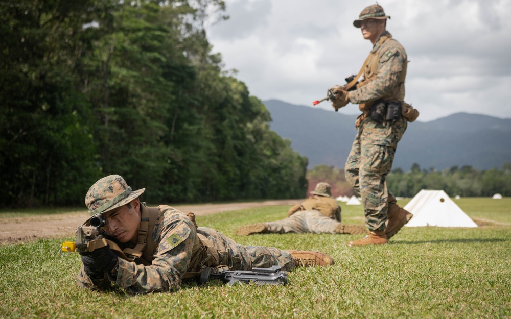 MRF-D 24.3: Golf Co., 2nd Bn., 5th Marines (Rein.), participates in Tully CTC’s squad patrol rehearsals