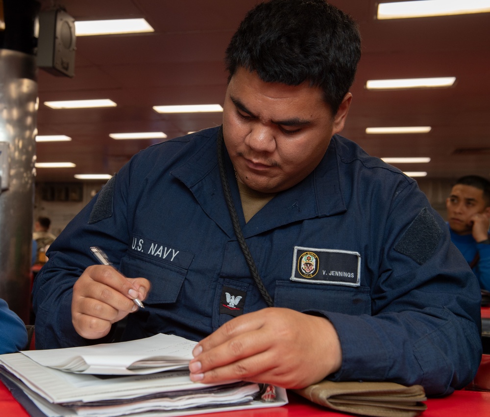 Petty officer of the watch training