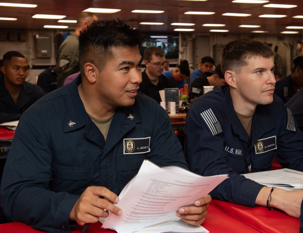 Petty officer of the watch training