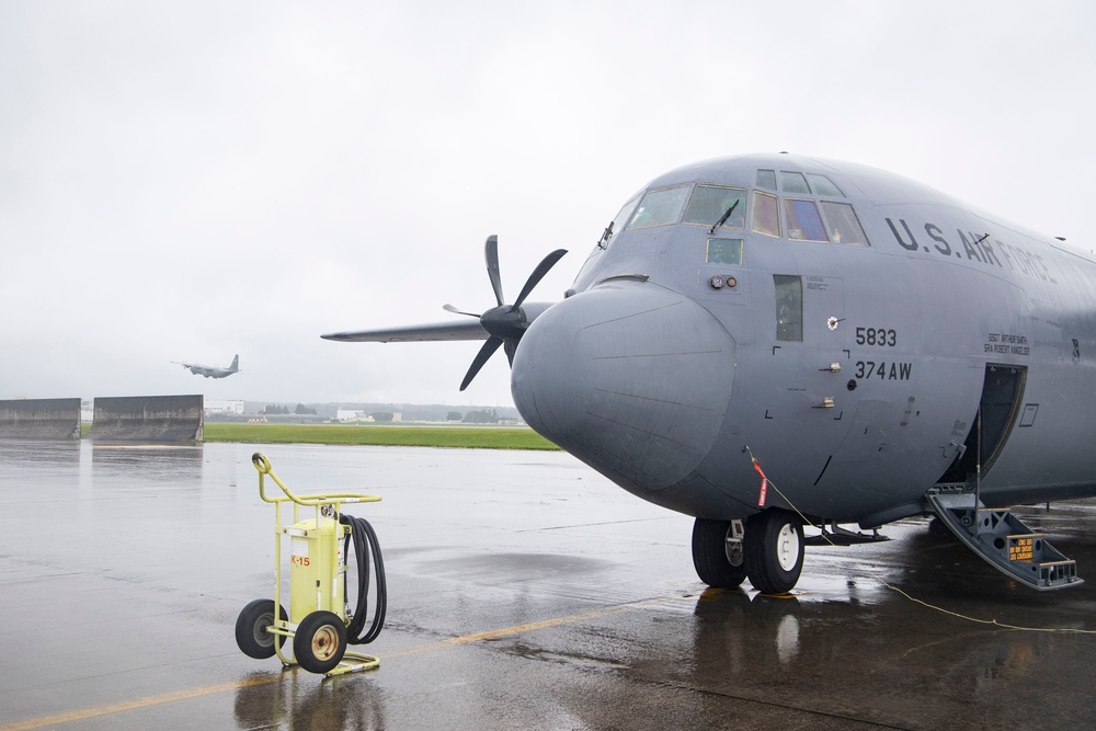 Yokota generates C-130 aircraft ahead of Typhoon Ampil