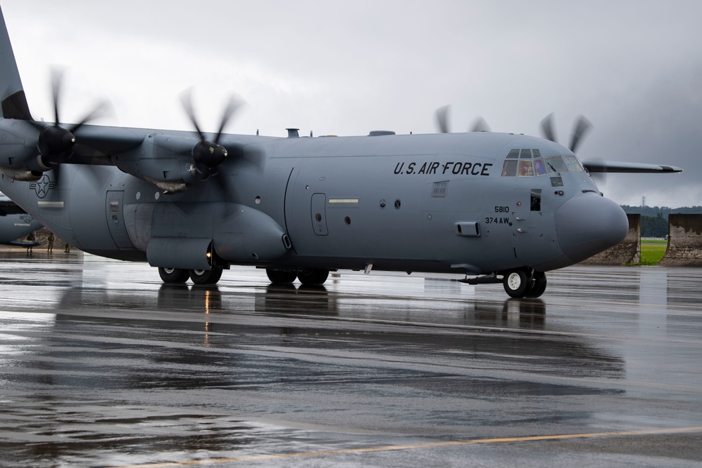 Yokota generates C-130 aircraft ahead of Typhoon Ampil