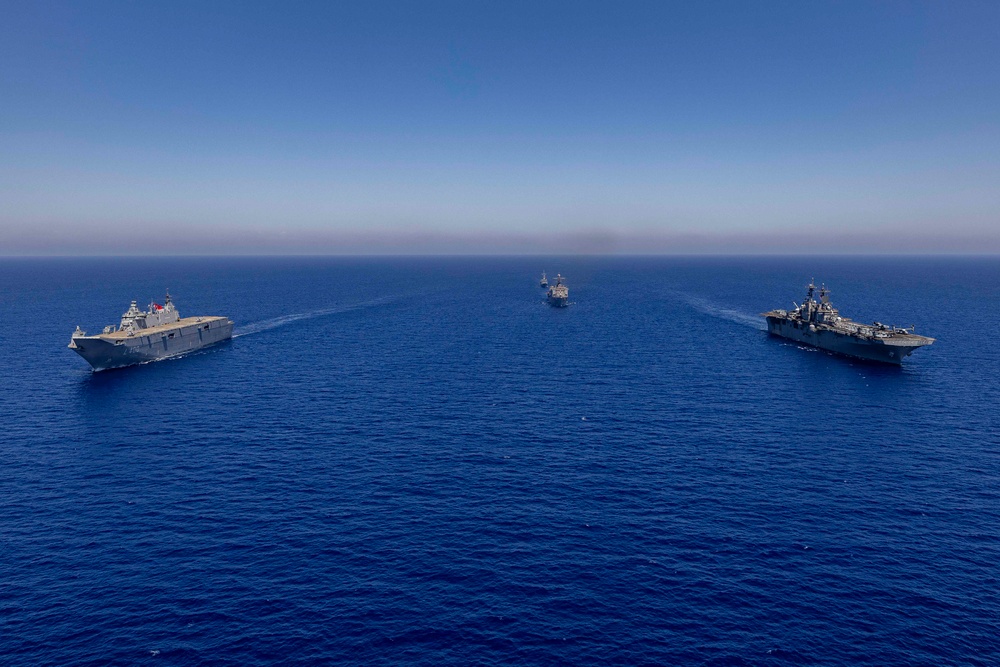 USS Wasp (LHD 1) Operates with TCG Anadolu (L 400)