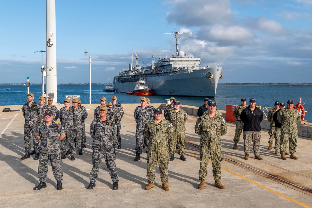 DVIDS - Images - USS Emory S. Land Arrives at HMAS Stirling [Image 1 of 4]