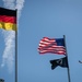 German, United States and Rheinland-Pfalz flags