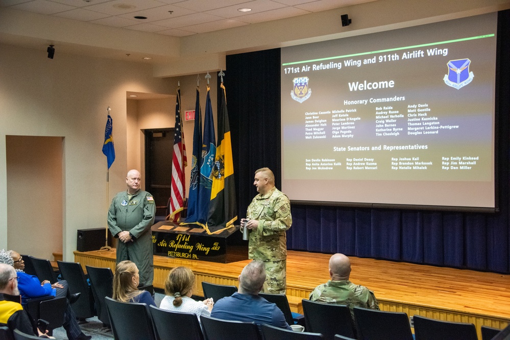 171st and 911th Welcome Honorary Commanders Aboard