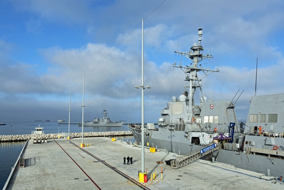 First Dual-ship Operations at Naval Weapons Station Seal Beach Ammunition Pier