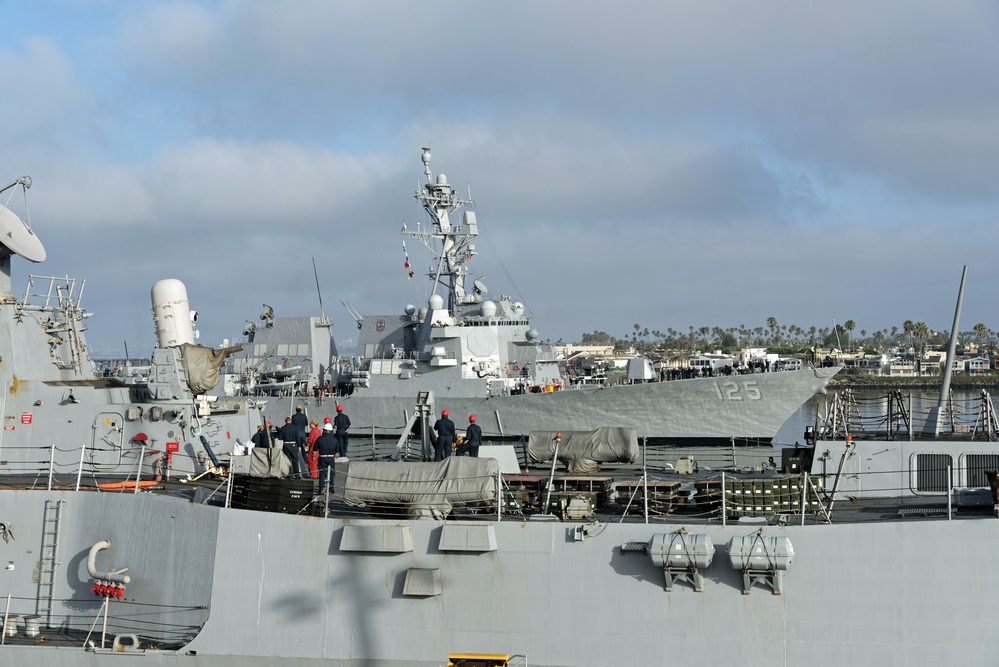 First Dual-ship Operations at Naval Weapons Station Seal Beach Ammunition Pier