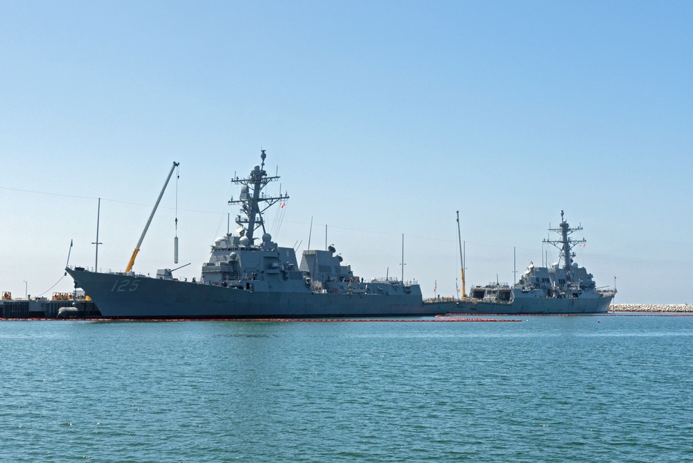 First Dual-ship Operations at Naval Weapons Station Seal Beach Ammunition Pier