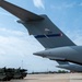 The 145th Airlift Wing loads an M10 Booker Combat Vehicle