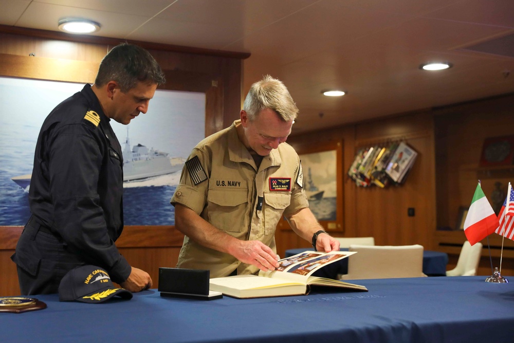 Rear Adm. Bailey visits Italian Navy ITS Carabiniere (F 593)