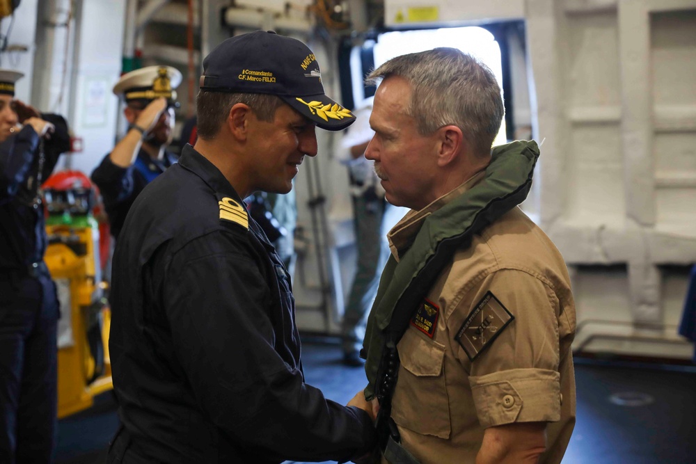 Rear Adm. Bailey visits Italian Navy ITS Carabiniere (F 593)