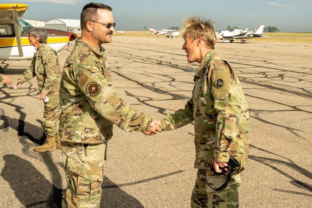 TAG of Colorado U.S. Army Maj. Gen. Laura Clellan facility tour of 233rd Space Group