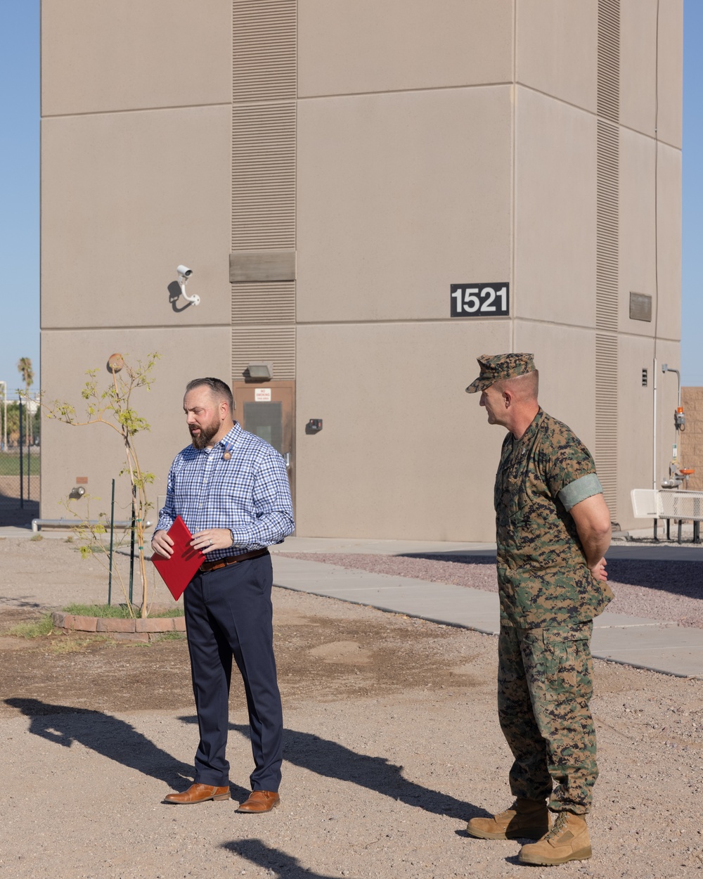 MCAS Yuma awards retired U.S. Marine Corps Master Sgt. Matthew Danque for El Centro expansion project success