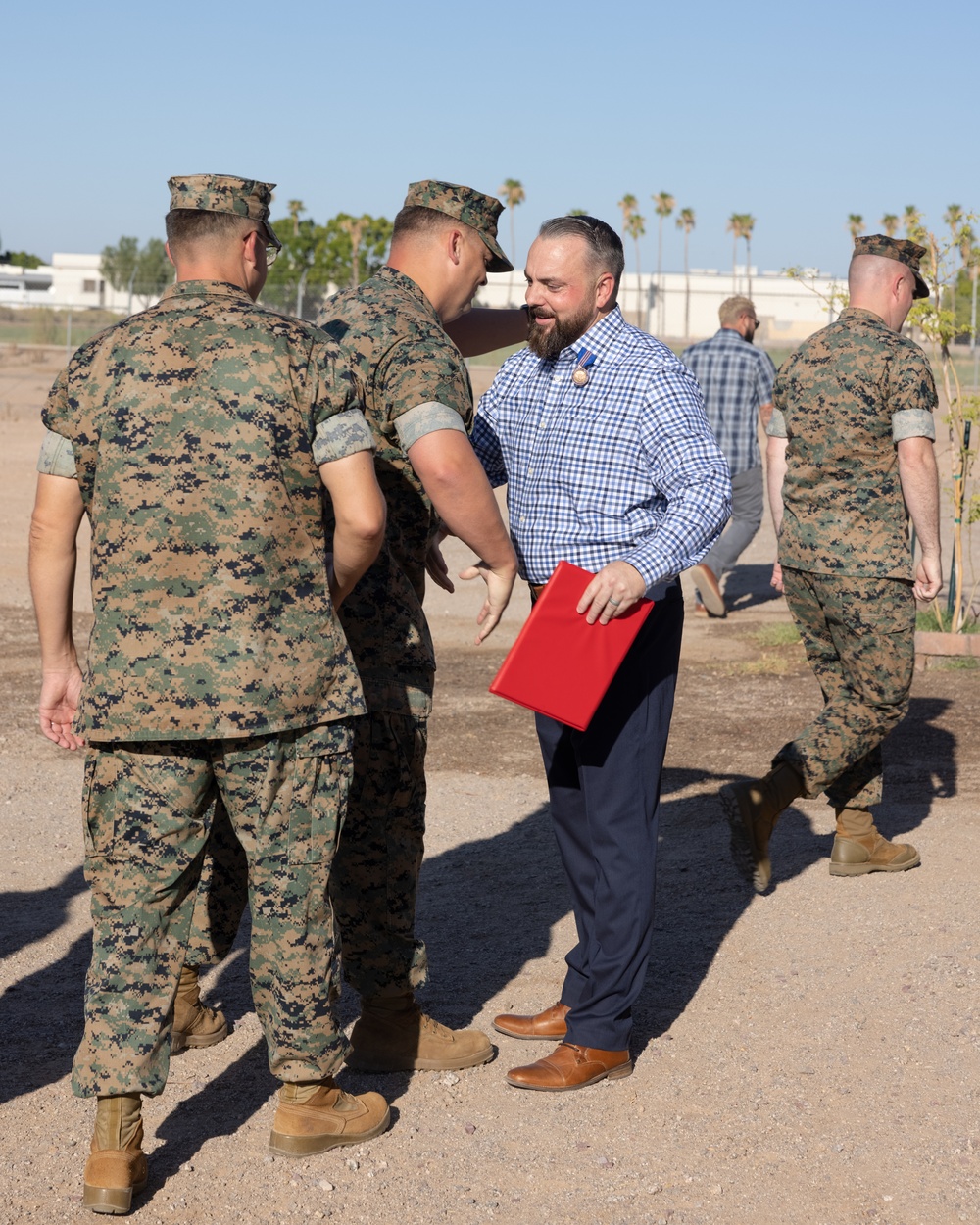 MCAS Yuma awards retired U.S. Marine Corps Master Sgt. Matthew Danque for El Centro expansion project success