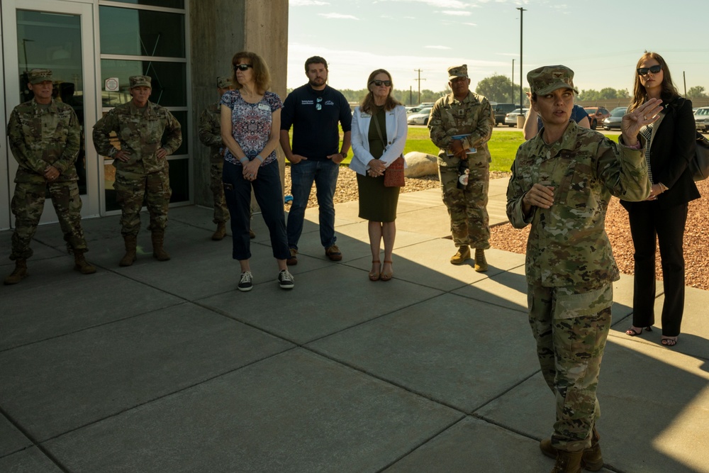 TAG of Colorado U.S. Army Maj. Gen. Laura Clellan facility tour of 233rd Space Group