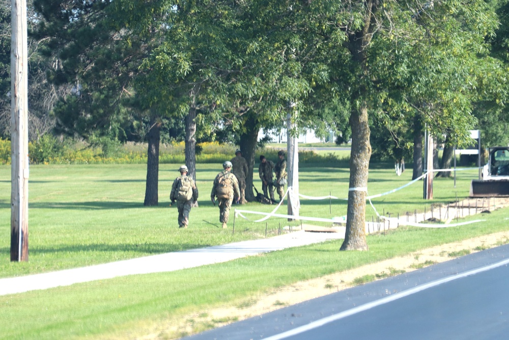 Soldiers with 612th Engineer Detachment complete Fort McCoy sidewalk troop project during CSTX 86-24-02