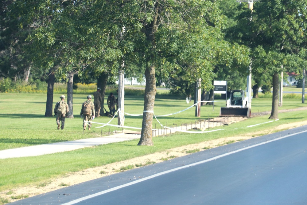 Soldiers with 612th Engineer Detachment complete Fort McCoy sidewalk troop project during CSTX 86-24-02