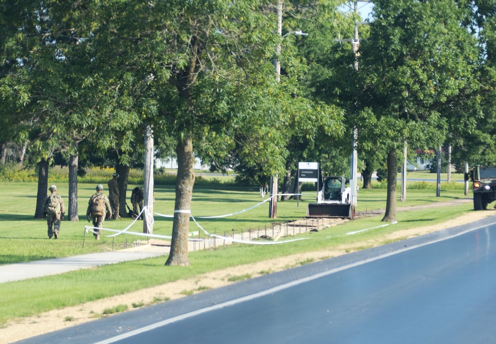 Soldiers with 612th Engineer Detachment complete Fort McCoy sidewalk troop project during CSTX 86-24-02