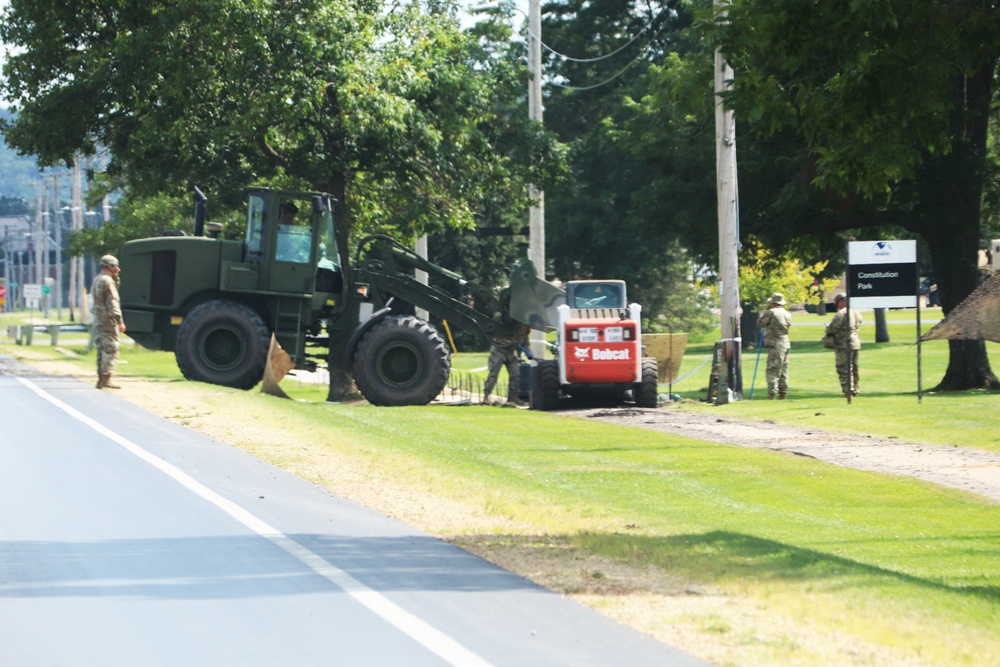 Soldiers with 612th Engineer Detachment complete Fort McCoy sidewalk troop project during CSTX 86-24-02