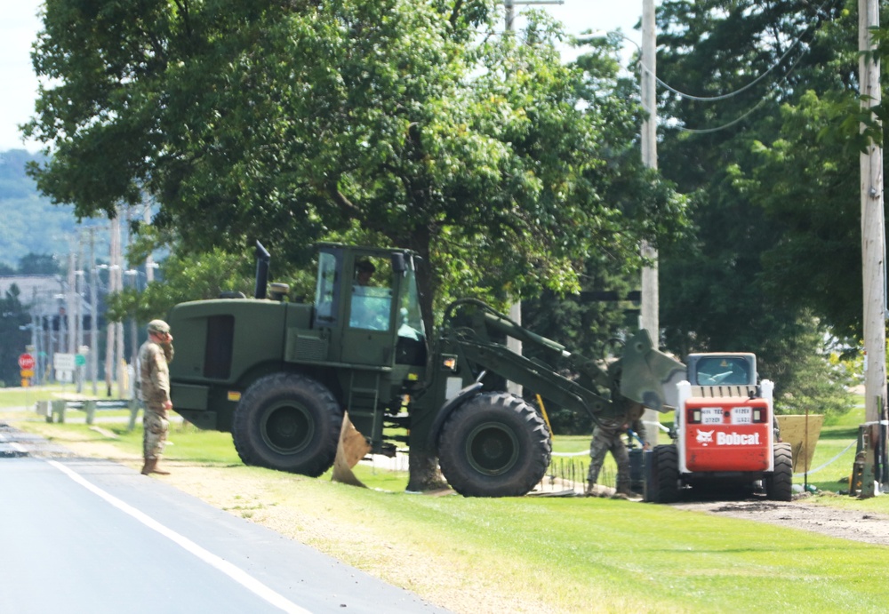 Soldiers with 612th Engineer Detachment complete Fort McCoy sidewalk troop project during CSTX 86-24-02