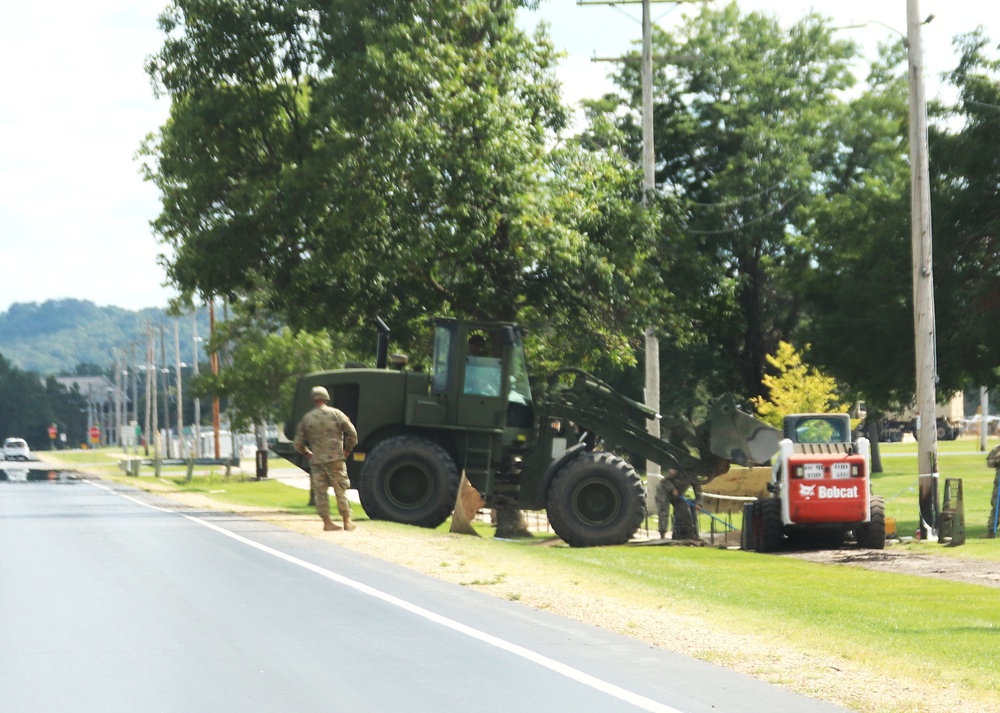 Soldiers with 612th Engineer Detachment complete Fort McCoy sidewalk troop project during CSTX 86-24-02