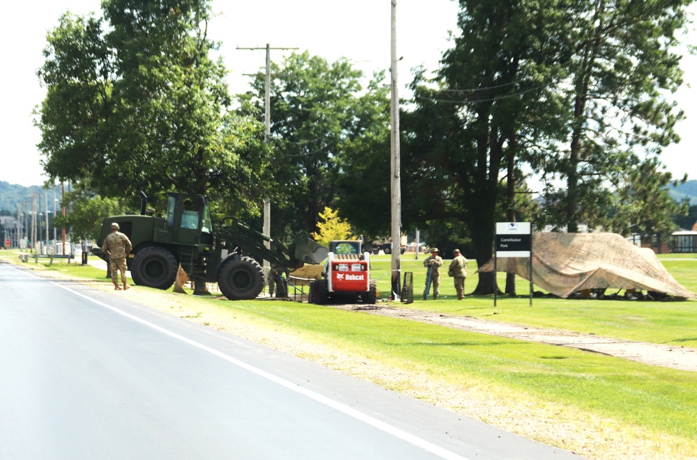 Soldiers with 612th Engineer Detachment complete Fort McCoy sidewalk troop project during CSTX 86-24-02