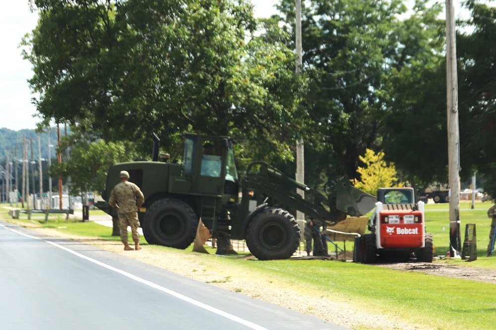 Soldiers with 612th Engineer Detachment complete Fort McCoy sidewalk troop project during CSTX 86-24-02