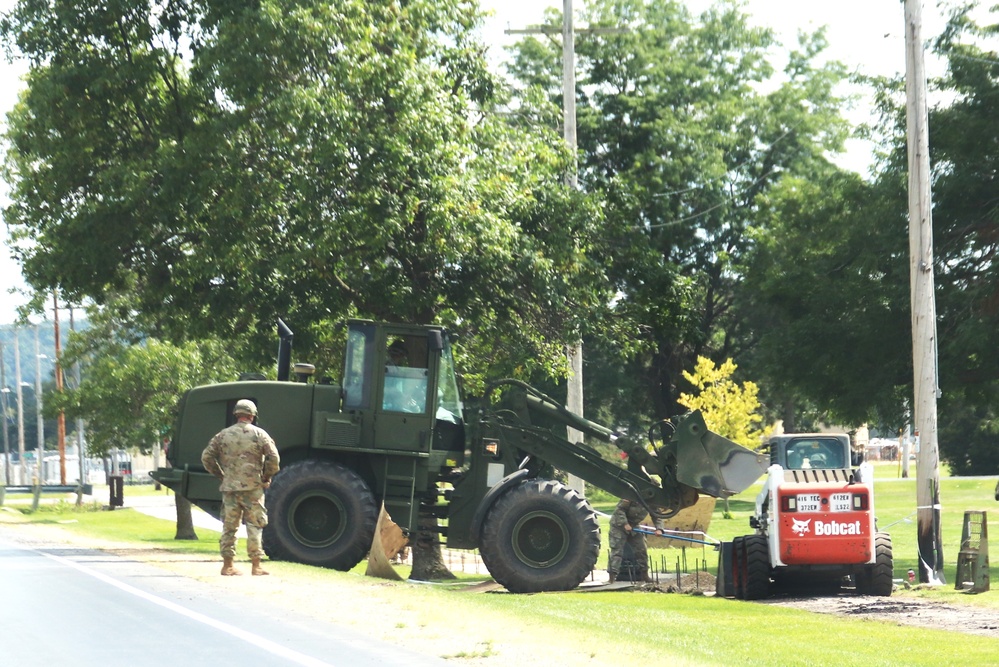 Soldiers with 612th Engineer Detachment complete Fort McCoy sidewalk troop project during CSTX 86-24-02