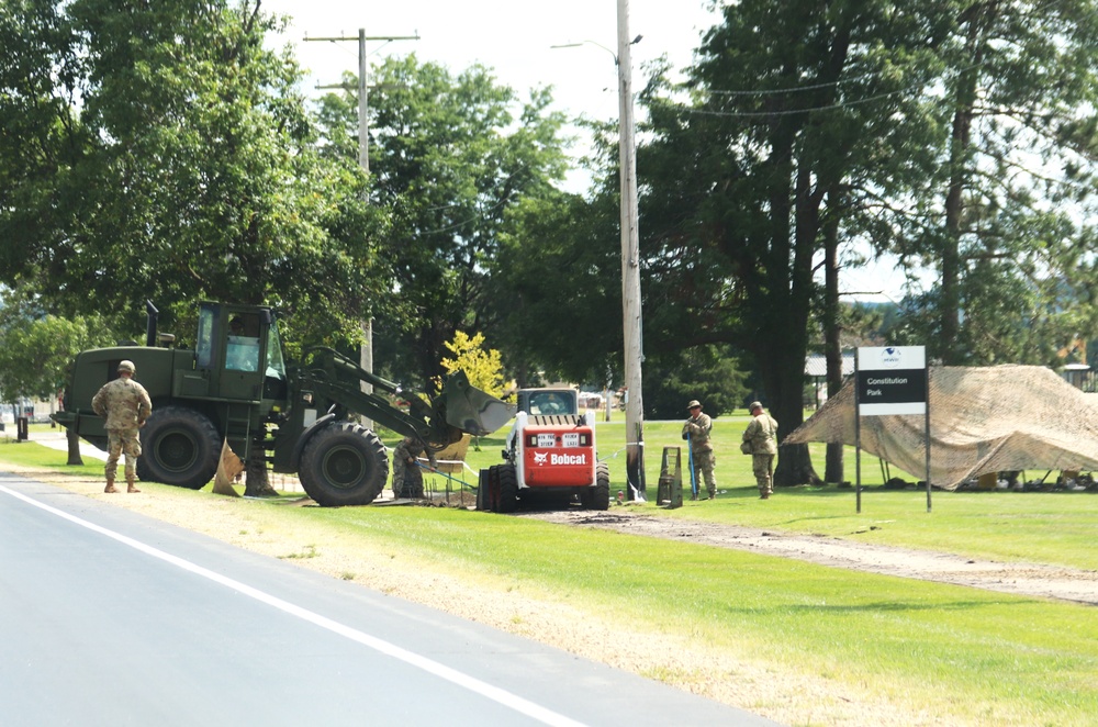 Soldiers with 612th Engineer Detachment complete Fort McCoy sidewalk troop project during CSTX 86-24-02