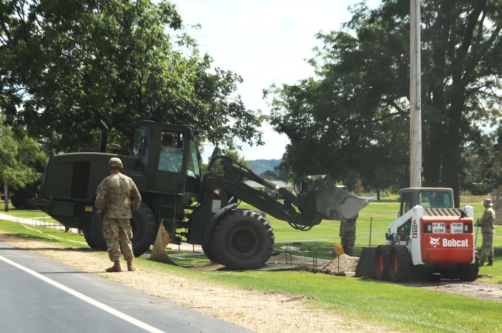 Soldiers with 612th Engineer Detachment complete Fort McCoy sidewalk troop project during CSTX 86-24-02