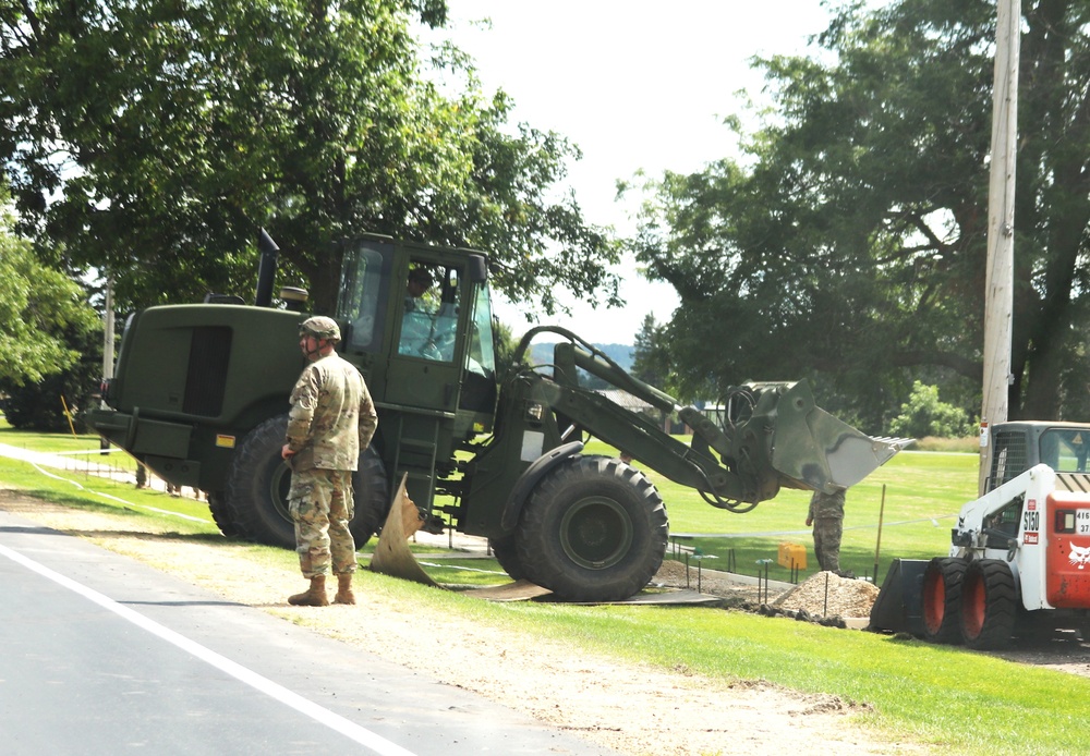 Soldiers with 612th Engineer Detachment complete Fort McCoy sidewalk troop project during CSTX 86-24-02