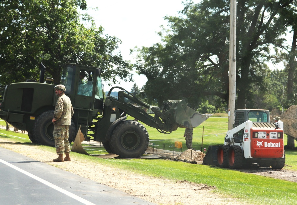 Soldiers with 612th Engineer Detachment complete Fort McCoy sidewalk troop project during CSTX 86-24-02