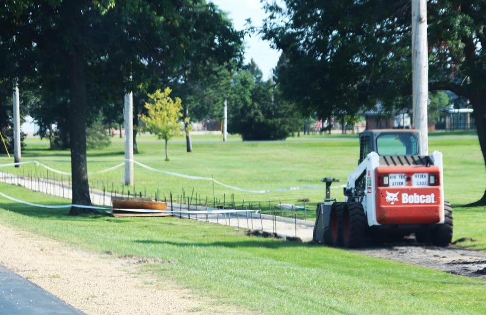 Soldiers with 612th Engineer Detachment complete Fort McCoy sidewalk troop project during CSTX 86-24-02