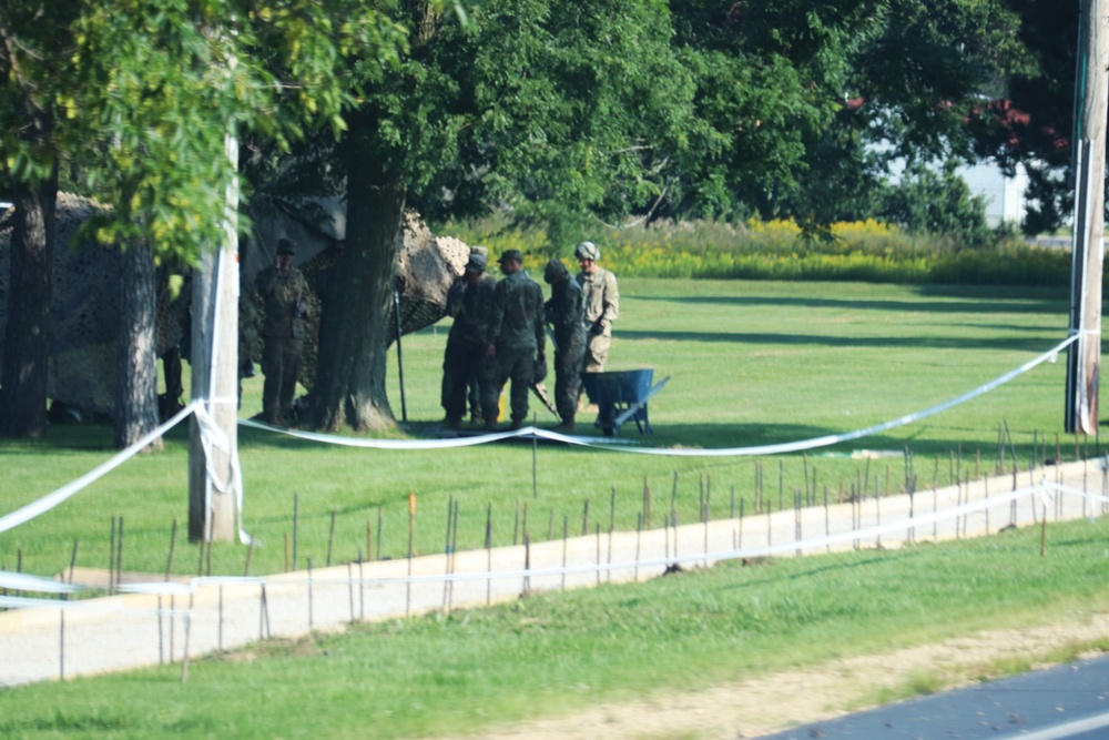 Soldiers with 612th Engineer Detachment complete Fort McCoy sidewalk troop project during CSTX 86-24-02