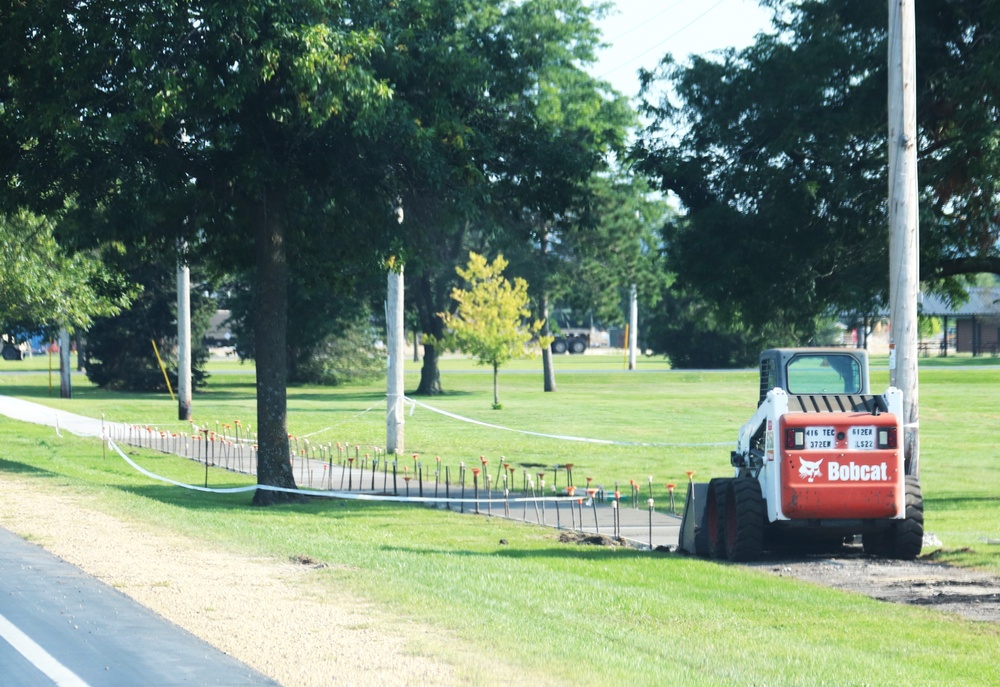 Soldiers with 612th Engineer Detachment complete Fort McCoy sidewalk troop project during CSTX 86-24-02