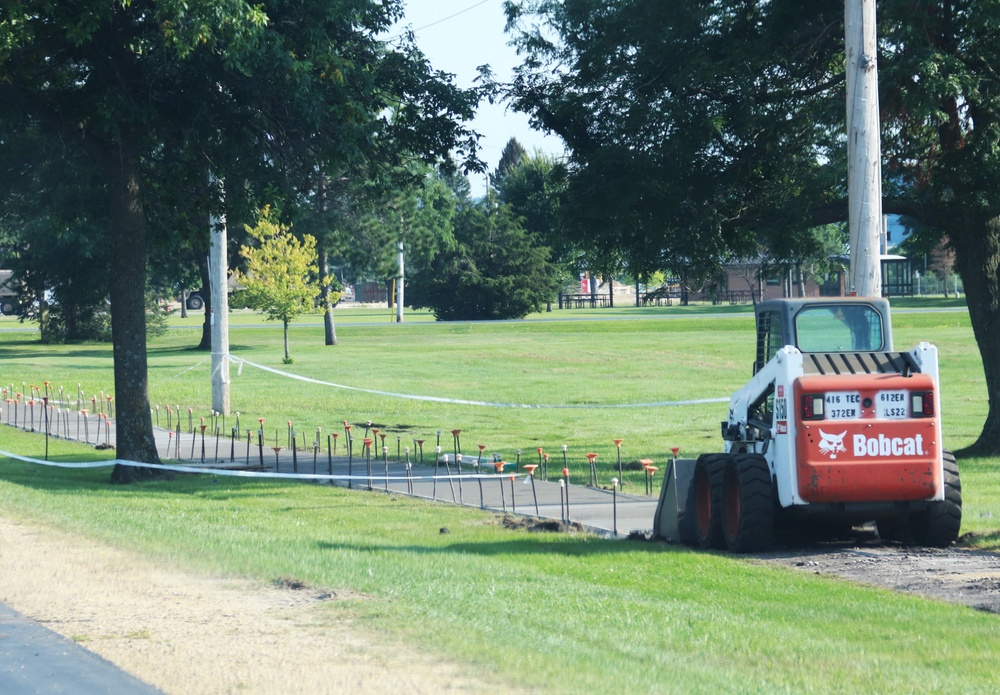 Soldiers with 612th Engineer Detachment complete Fort McCoy sidewalk troop project during CSTX 86-24-02